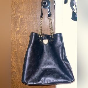 Betsey Johnson weekender tote. black